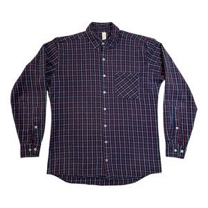 American Apparel Men's Classic Flannel Long Sleeve Shirt Blue, Small